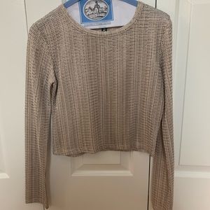 Zara Lomg Sleeve Sparkle Top